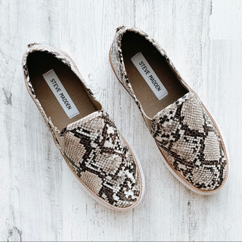 Steve Madden Jalia Snakeskin Slip-On Sneakers